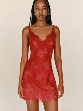 NWT REFORMATION Electra Dress, Rouje, size 6